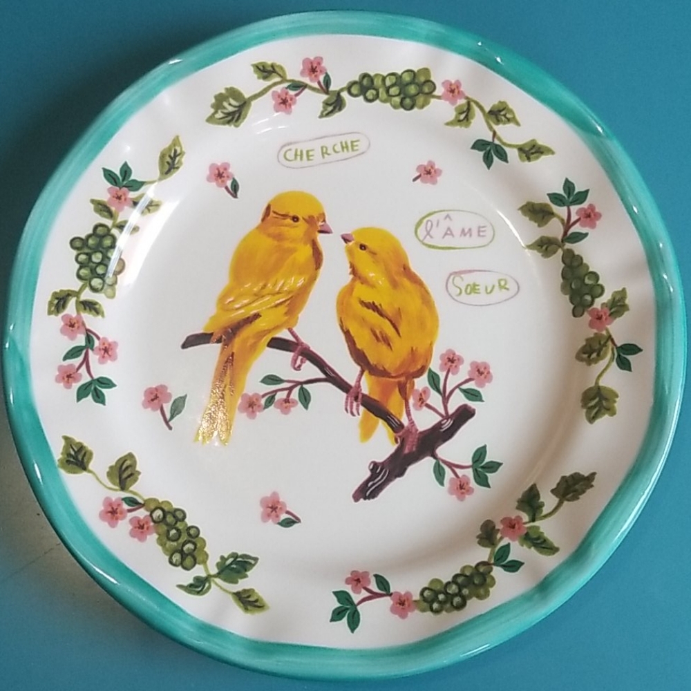 EUC Nathalie Lete Francophile Bird Plate